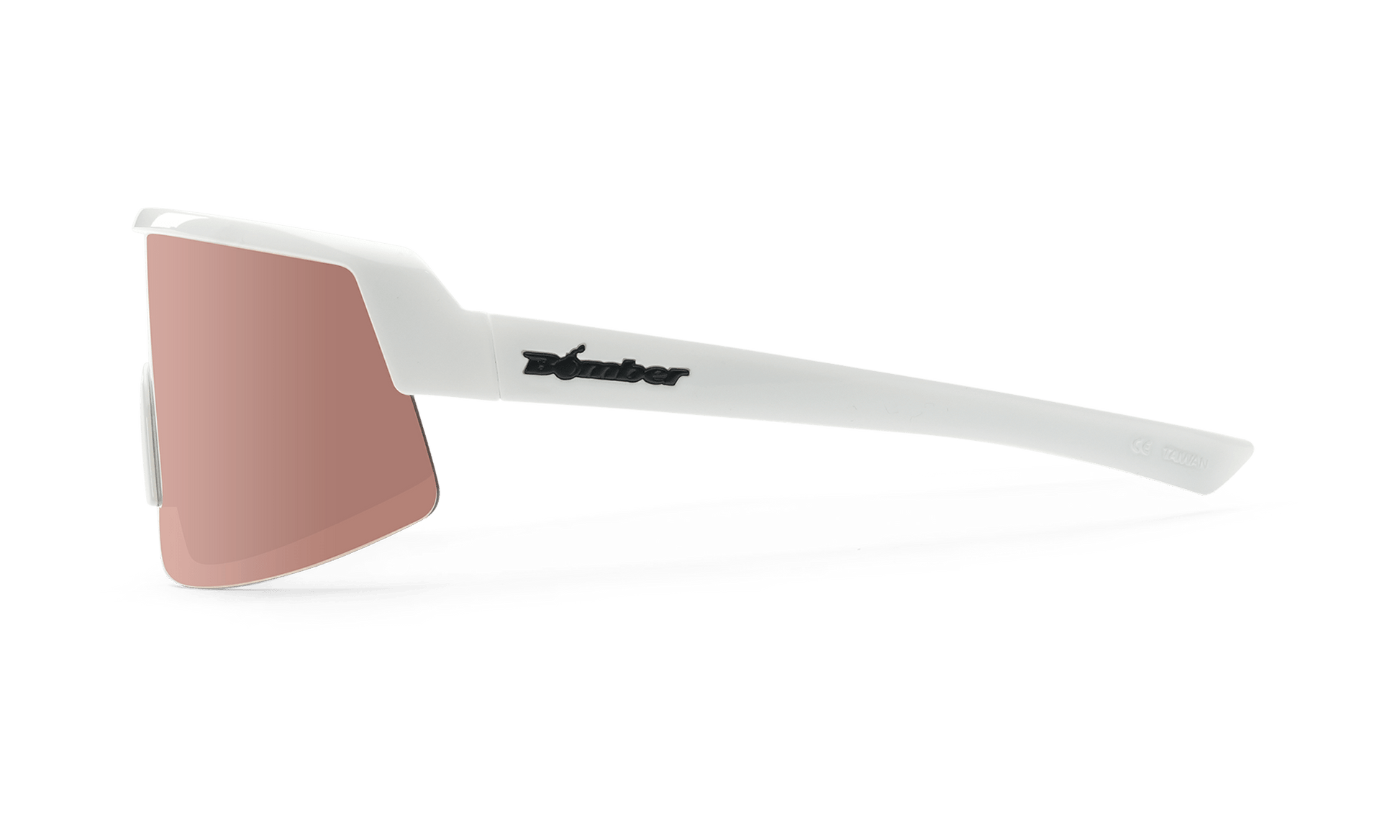 BOMB RIPPA Safety - Polarized Rose Gold Pink Mirror White - Bomber Eyewear - BRP115PM