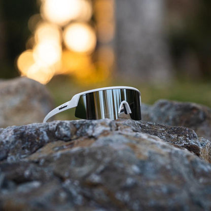 BOMB RIPPA Safety - Polarized Silver Mirror White - Safety Glasses - Bomber Eyewear - BRP115M