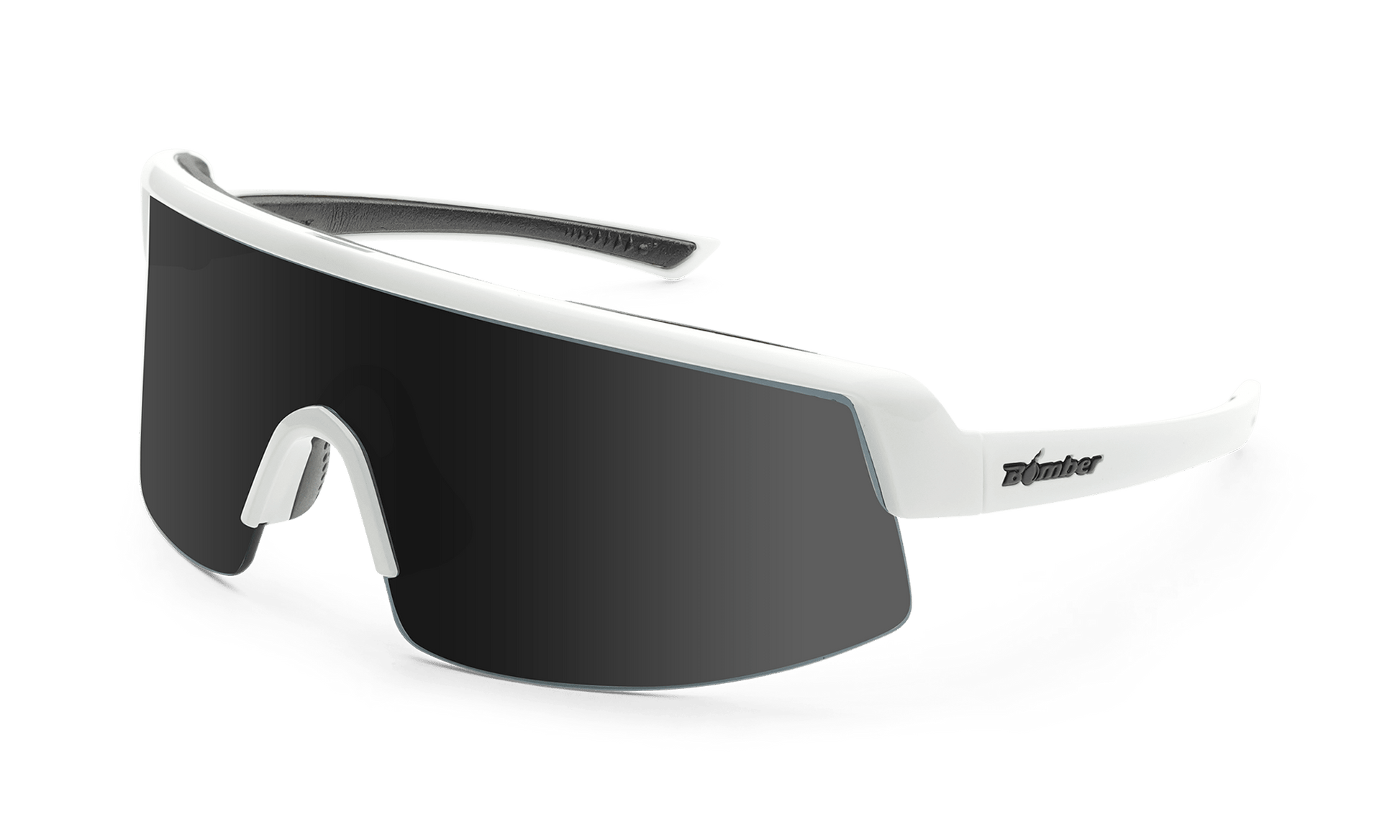 BOMB RIPPA Safety - Polarized Silver Mirror White - Safety Glasses - Bomber Eyewear - BRP115M