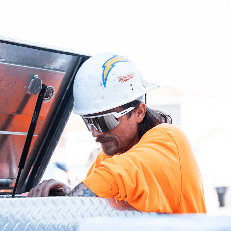 BOMB RIPPA Safety - Polarized Silver Mirror White - Safety Glasses - Bomber Eyewear - BRP115M