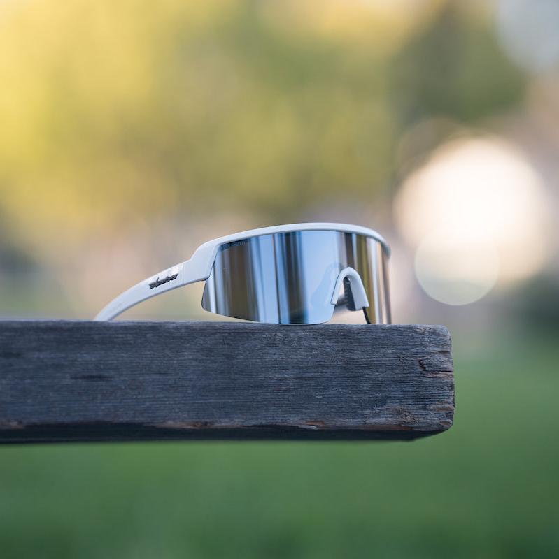 BOMB RIPPA Safety - Polarized Silver Mirror White - Safety Glasses - Bomber Eyewear - BRP115M