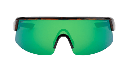 BOMB RIPPA Safety - Polarized Tortoise GREEN MIRROR - Safety Glasses - Bomber Eyewear - 
