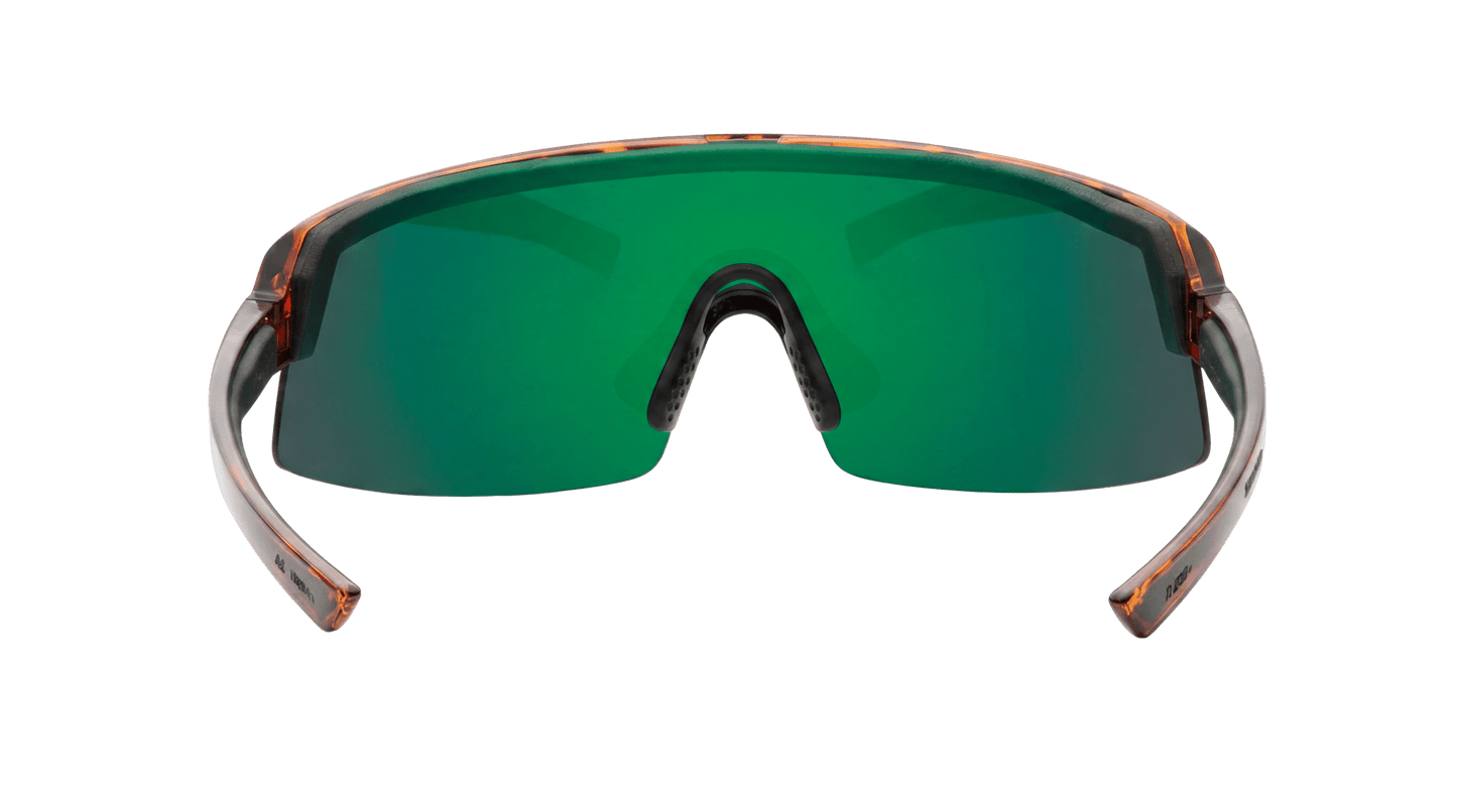 BOMB RIPPA Safety - Polarized Tortoise GREEN MIRROR - Safety Glasses - Bomber Eyewear - 