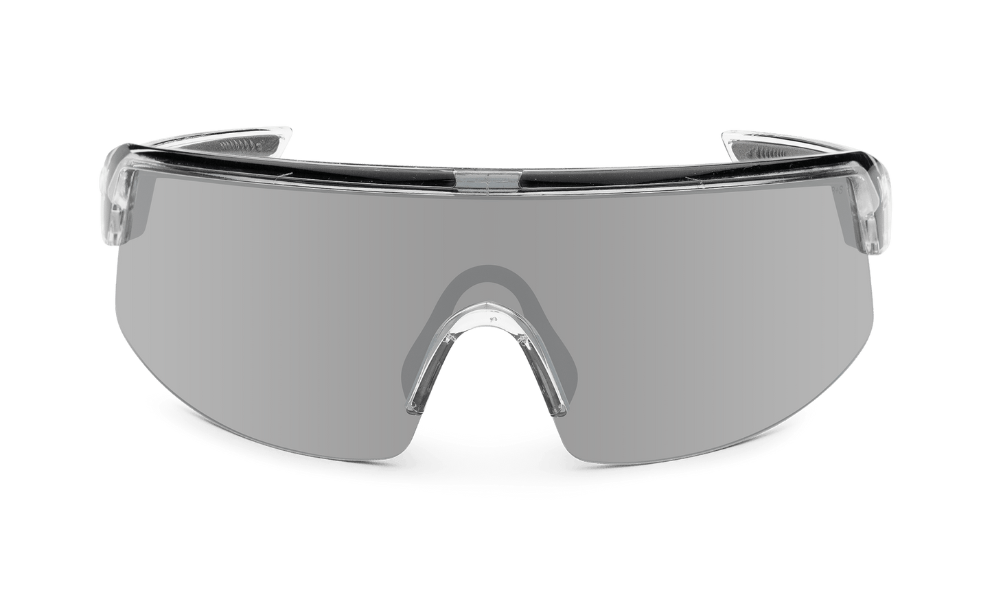 BOMB RIPPA Safety - Silver Mirror Crystal - Safety Glasses - Bomber Eyewear - BRP104