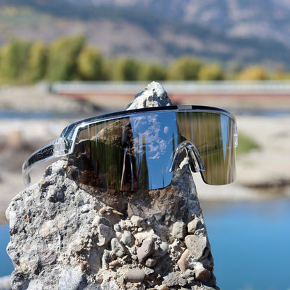 BOMB RIPPA Safety - Silver Mirror Crystal - Safety Glasses - Bomber Eyewear - BRP104