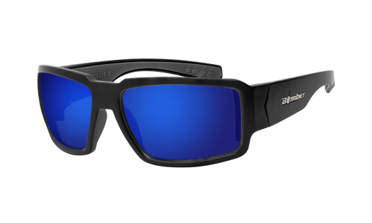 BOOGIE Safety - Blue Mirror - Safety Glasses - Bomber Eyewear - BG103BM