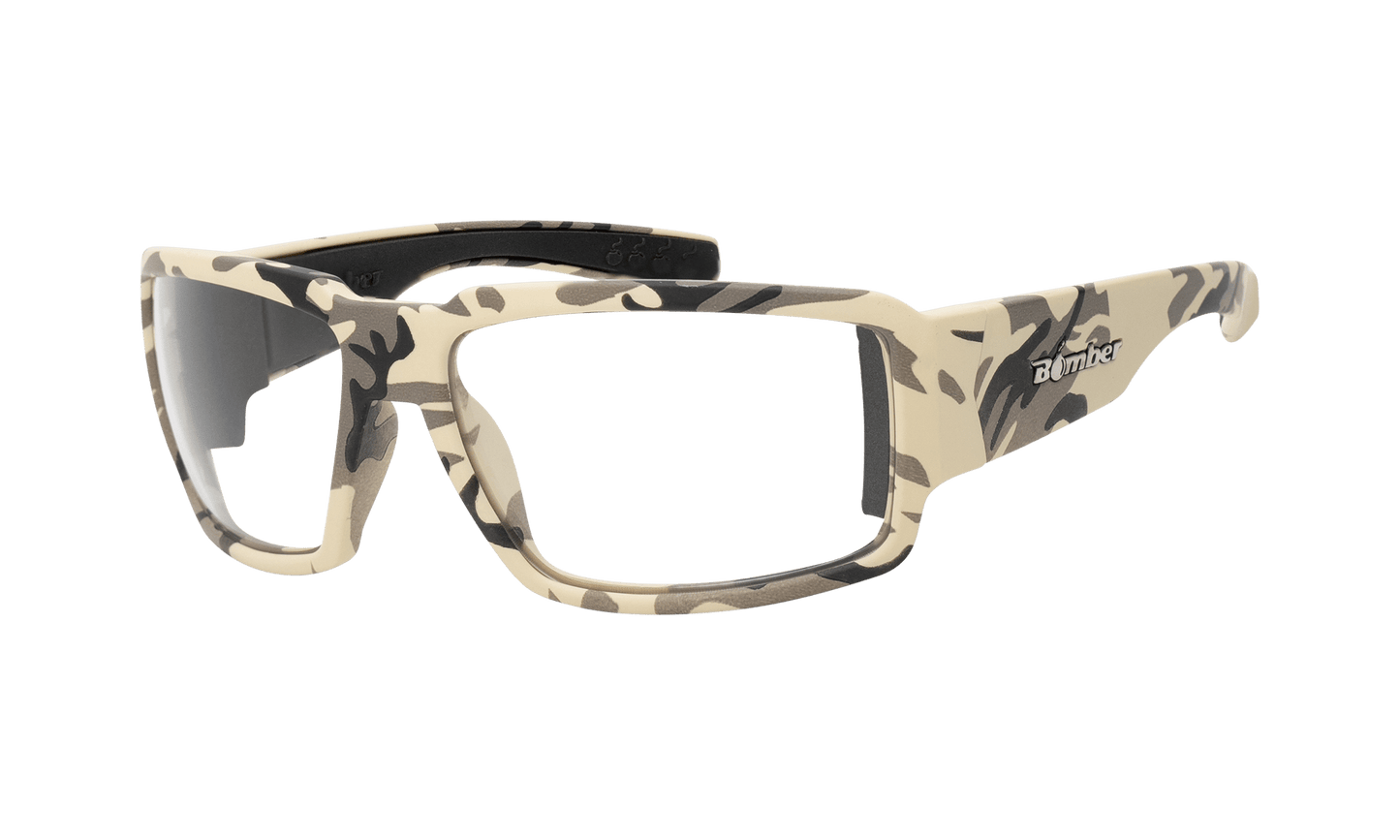 BOOGIE Safety - Clear Camo - Safety Glasses - Bomber Eyewear - BG106C