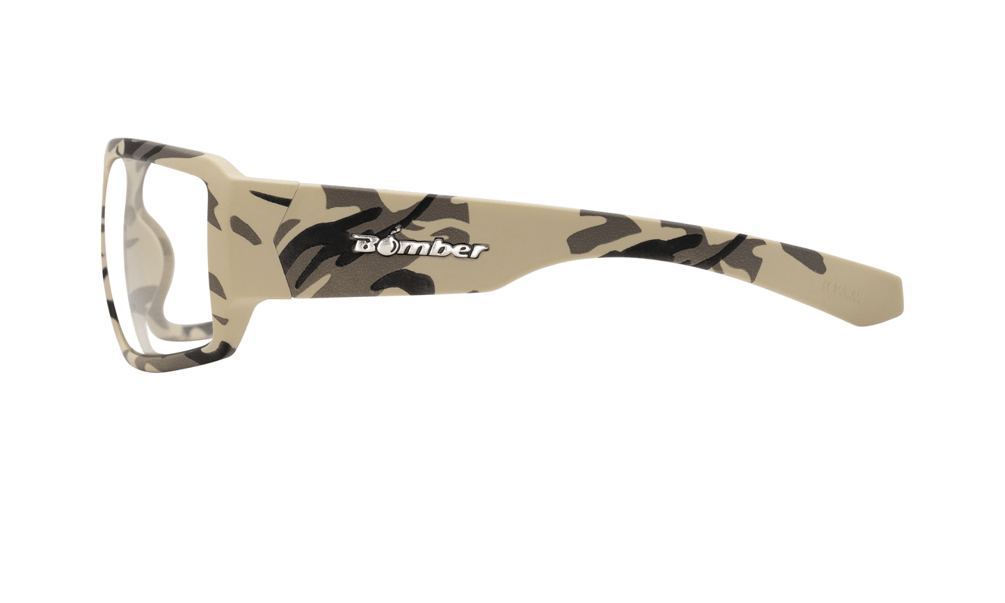 BOOGIE Safety - Clear Camo - Safety Glasses - Bomber Eyewear - BG106C