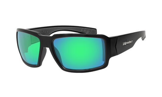 BOOGIE Safety - Green Mirror - Safety Glasses - Bomber Eyewear - BG103GM