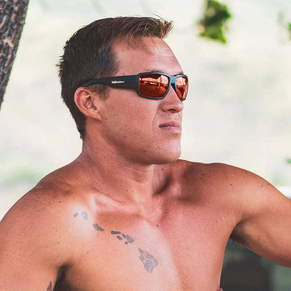 BOOGIE Safety - Photochromic Fire Red Orange Mirror - Safety Glasses - Bomber Eyewear - BG201OR