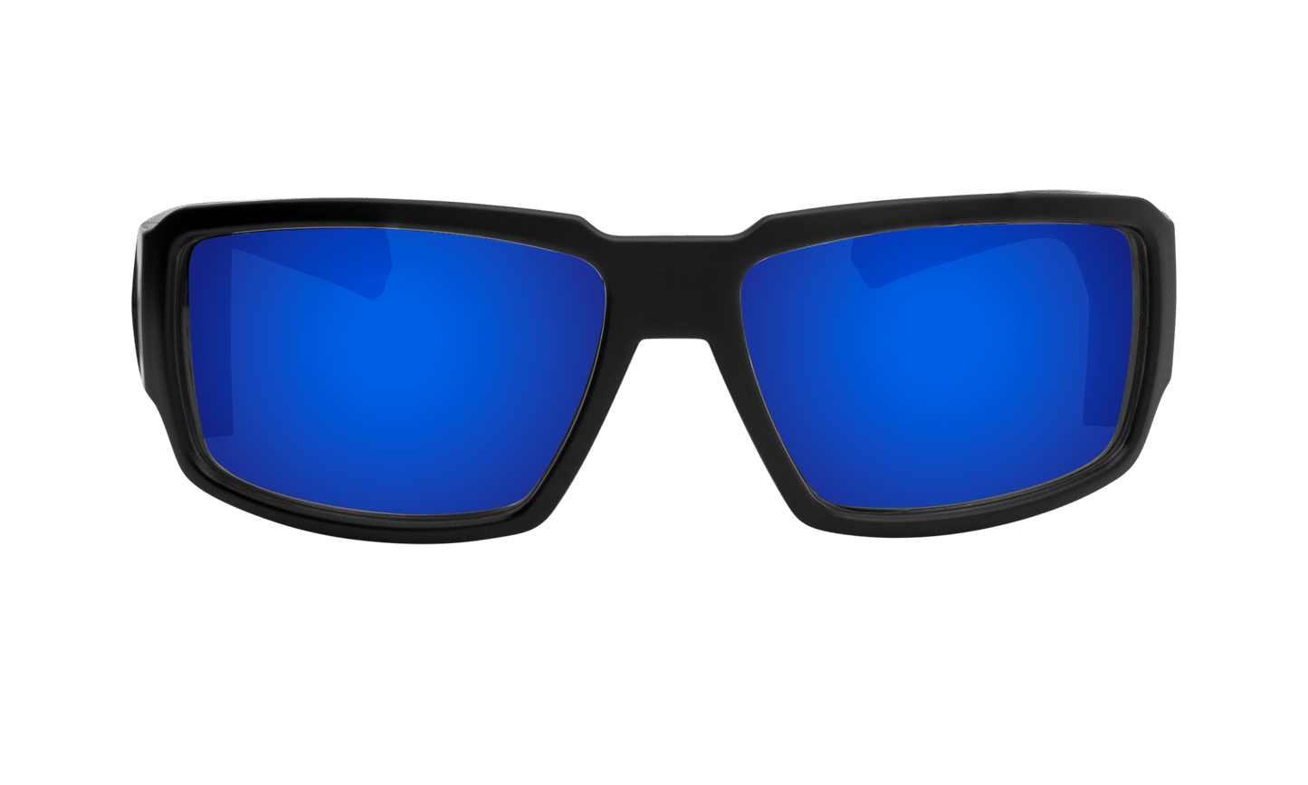 BOOGIE Safety - Polarized Blue Mirror - Safety Glasses - Bomber Eyewear - BG111BM