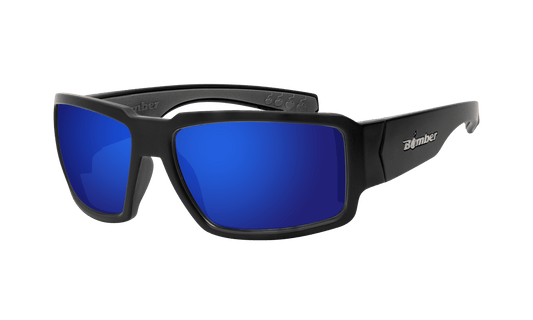 BOOGIE Safety - Polarized Blue Mirror - Safety Glasses - Bomber Eyewear - BG111BM