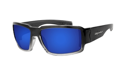 BOOGIE Safety - Polarized Blue Mirror Crystal - Safety Glasses - Bomber Eyewear - BG114BM