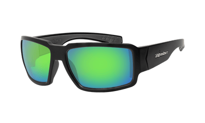 BOOGIE Safety - Polarized Green Mirror Black - Safety Glasses - Bomber Eyewear - BG111GM