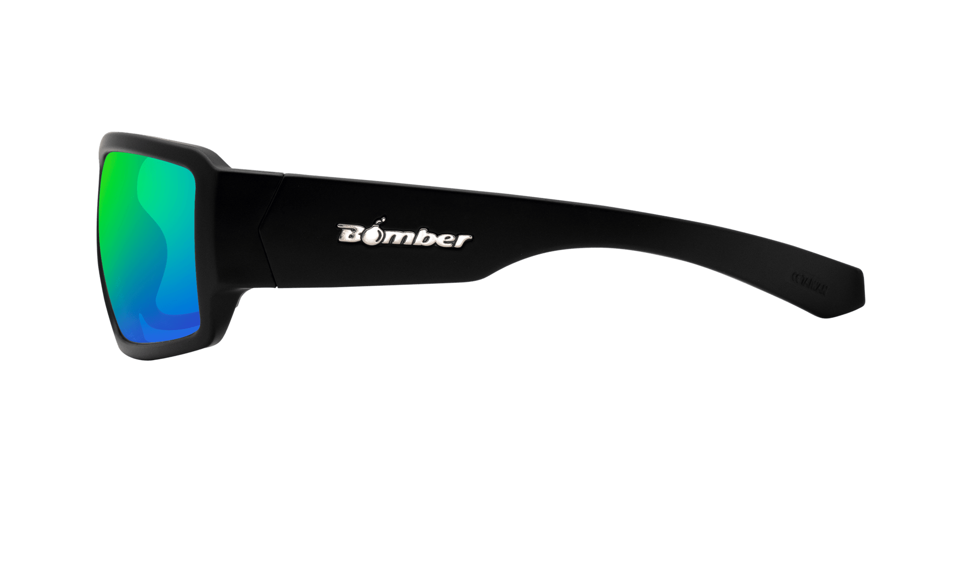 BOOGIE Safety - Polarized Green Mirror Black - Safety Glasses - Bomber Eyewear - BG111GM