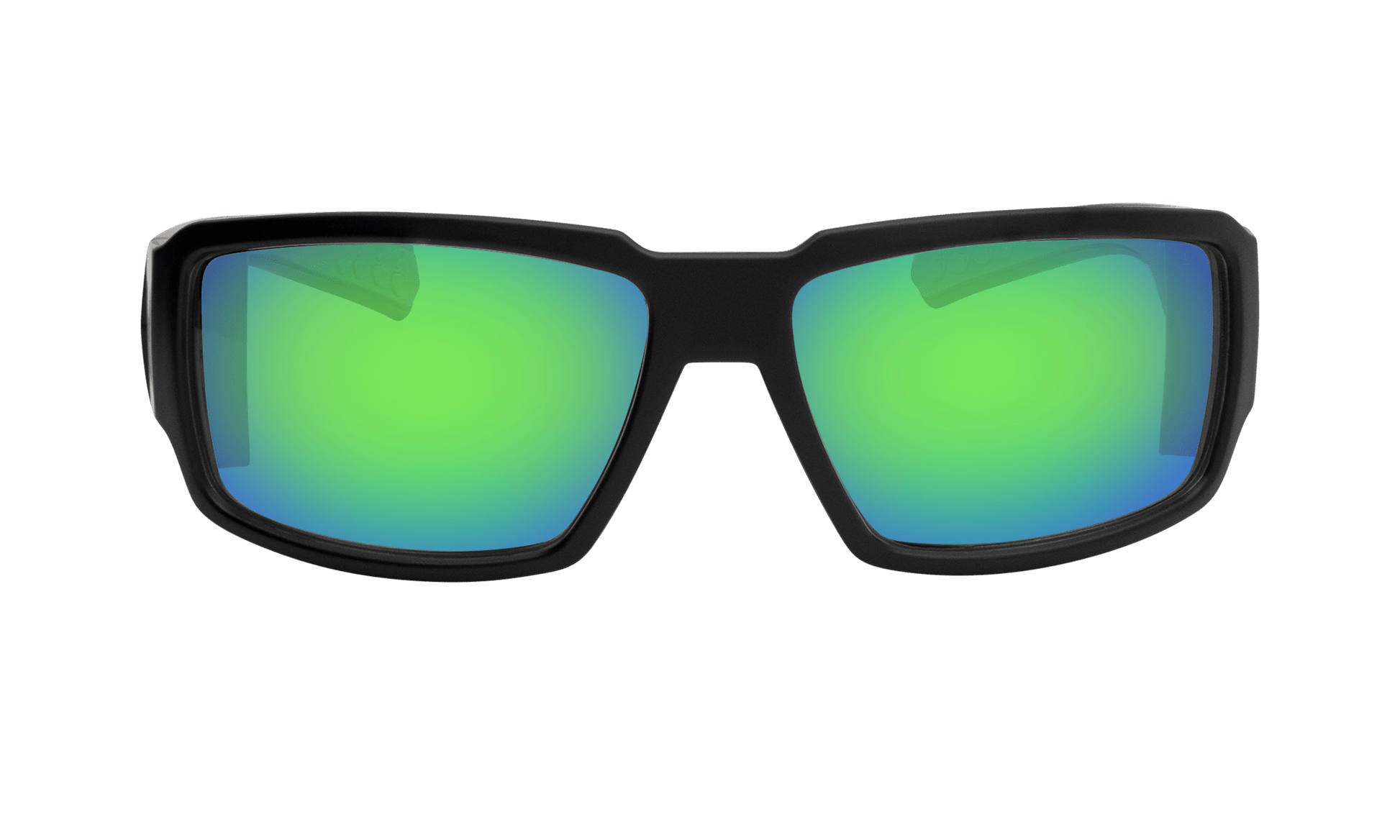 BOOGIE Safety - Polarized Green Mirror Black - Safety Glasses - Bomber Eyewear - BG111GM