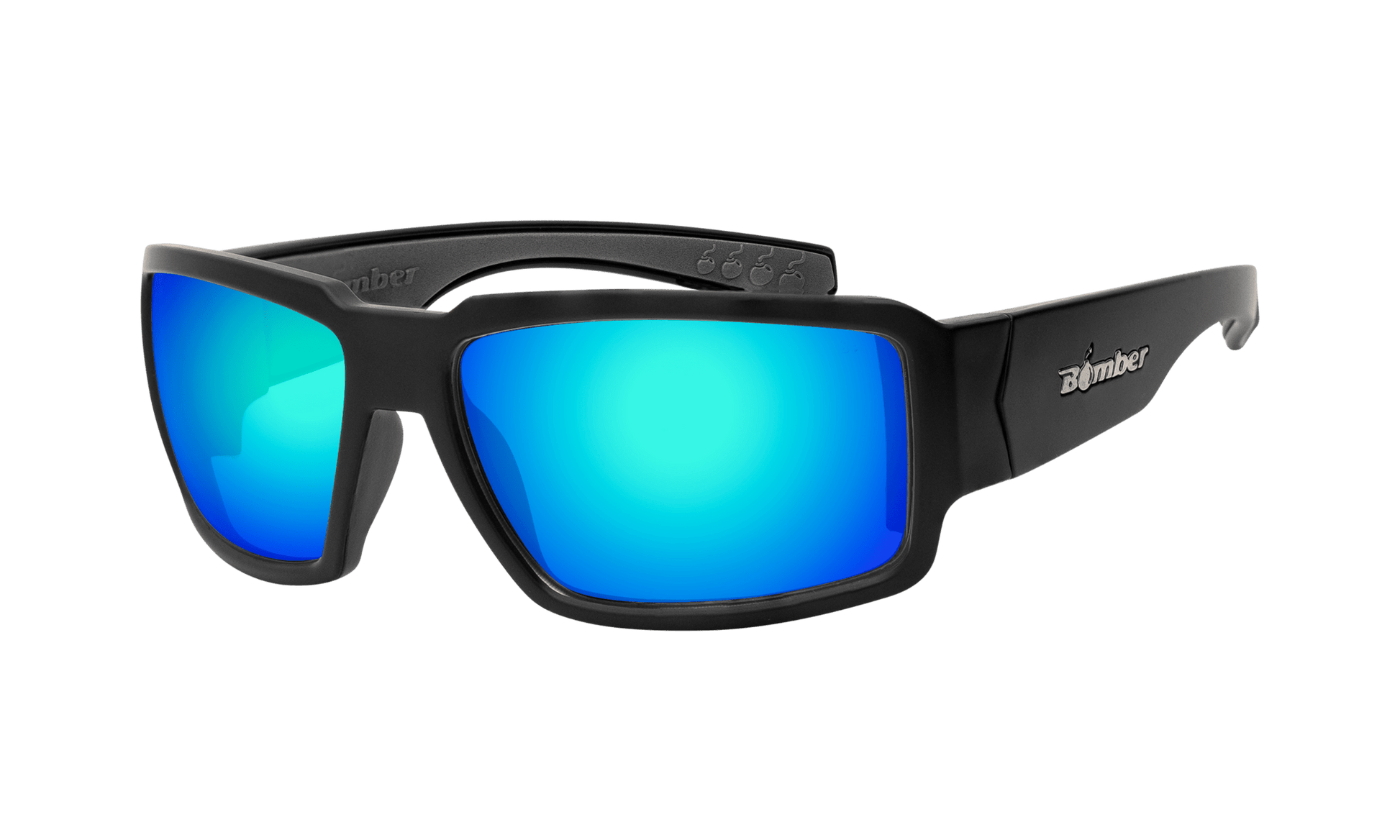 BOOGIE Safety - Polarized Ice Blue Mirror - Safety Glasses - Bomber Eyewear - BG111ICE