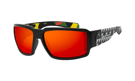 BOOGIE Safety - Polarized Red Mirror Mana Series - Safety Glasses - Bomber Eyewear - BG111RMRSTAM