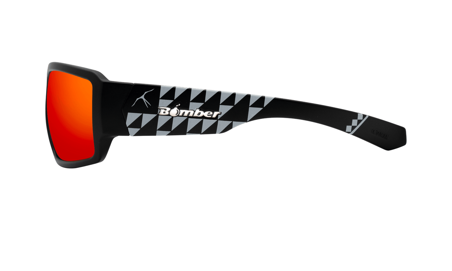 BOOGIE Safety - Polarized Red Mirror Mana Series - Safety Glasses - Bomber Eyewear - BG111RMRSTAM