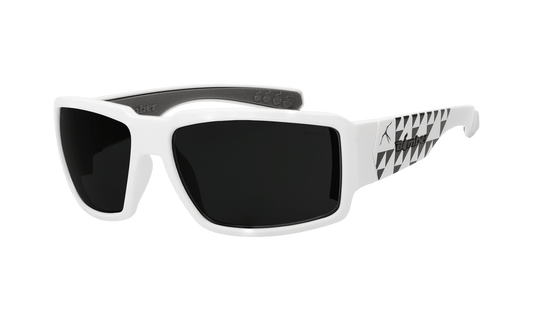 BOOGIE Safety - Polarized Smoke White Mana Series - Safety Glasses - Bomber Eyewear - BG115M