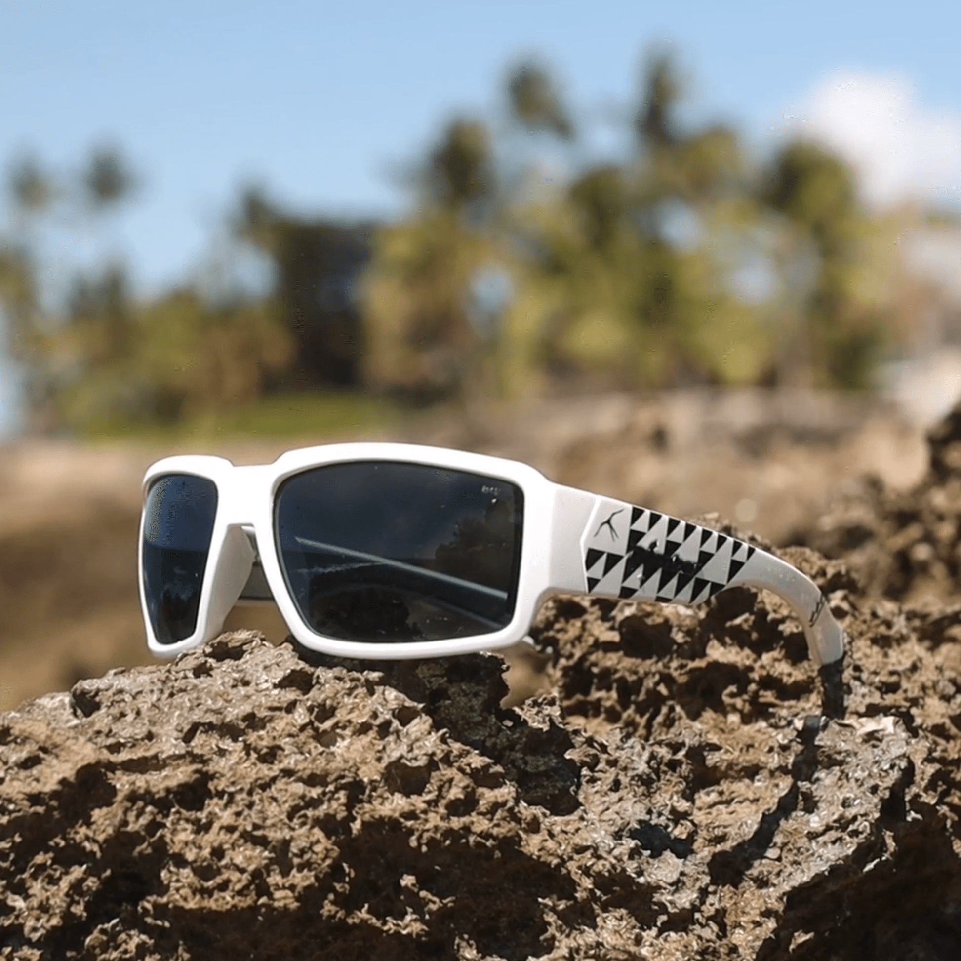 BOOGIE Safety - Polarized Smoke White Mana Series - Safety Glasses - Bomber Eyewear - BG115M