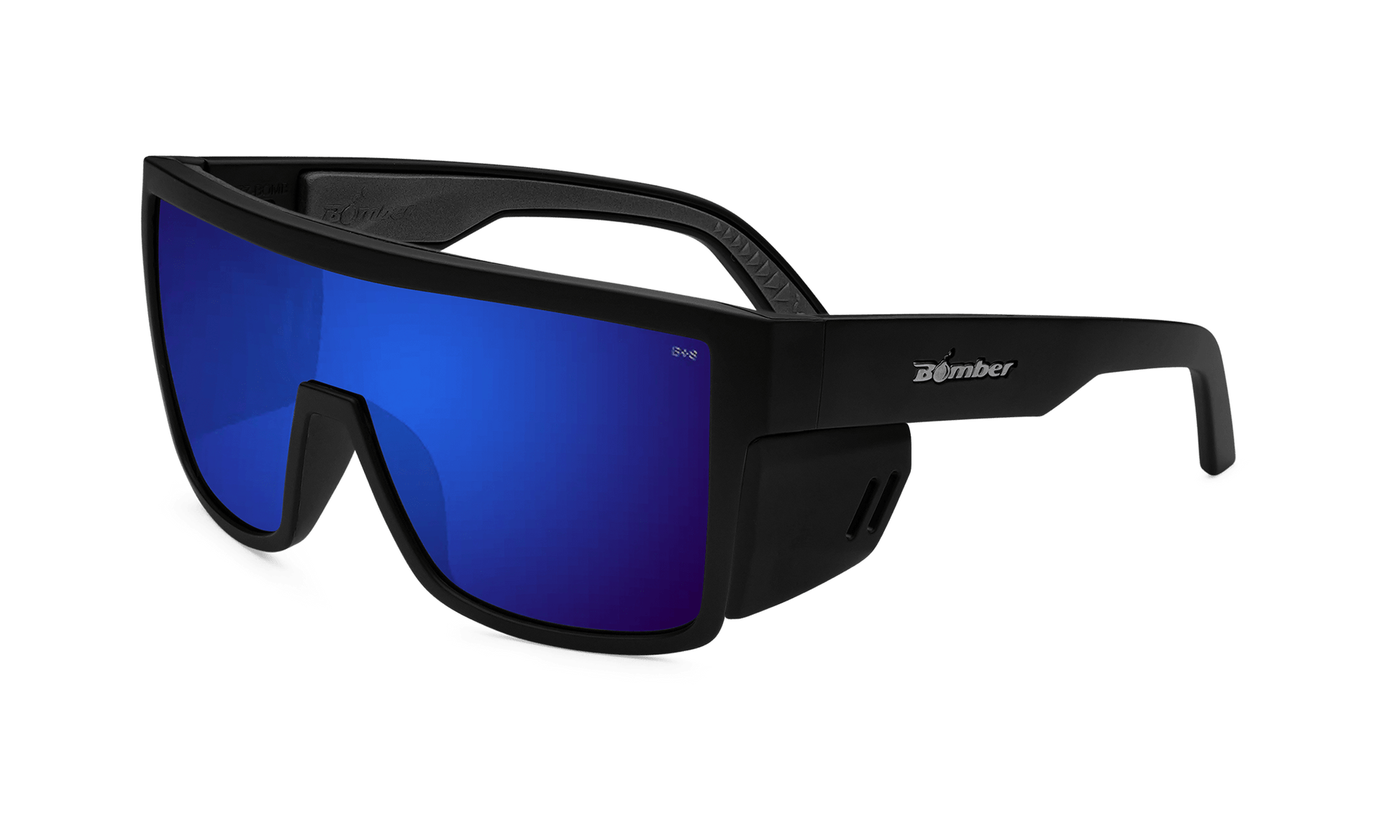 BUZZ Bomb Safety - Blue Mirror - Safety Glasses - Bomber Eyewear - BZ103BM