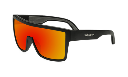 BUZZ Bomb Safety - Fire Red Mirror - Safety Glasses - Bomber Eyewear - BZ103RM