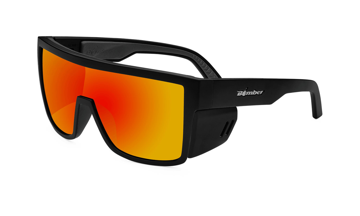 BUZZ Bomb Safety - Fire Red Mirror - Safety Glasses - Bomber Eyewear - BZ103RM