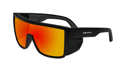 BUZZ Bomb Safety - Fire Red Mirror - Safety Glasses - Bomber Eyewear - BZ103RM