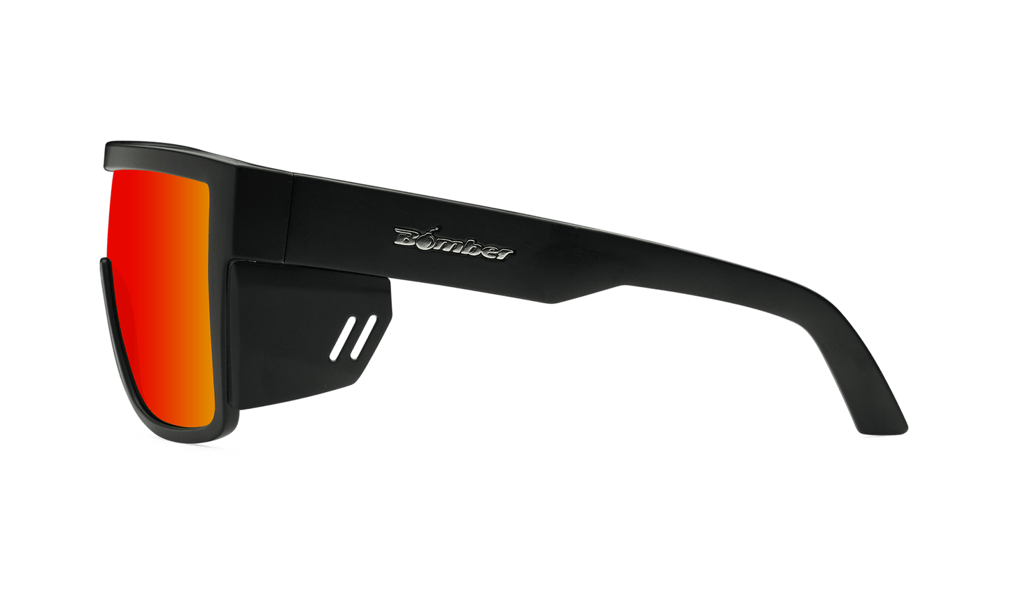 BUZZ Bomb Safety - Fire Red Mirror - Safety Glasses - Bomber Eyewear - BZ103RM