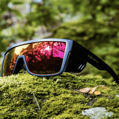 BUZZ Bomb Safety - Fire Red Mirror - Safety Glasses - Bomber Eyewear - BZ103RM