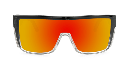 BUZZ Bomb Safety - Fire Red Mirror Crystal - Safety Glasses - Bomber Eyewear - BZ104RM