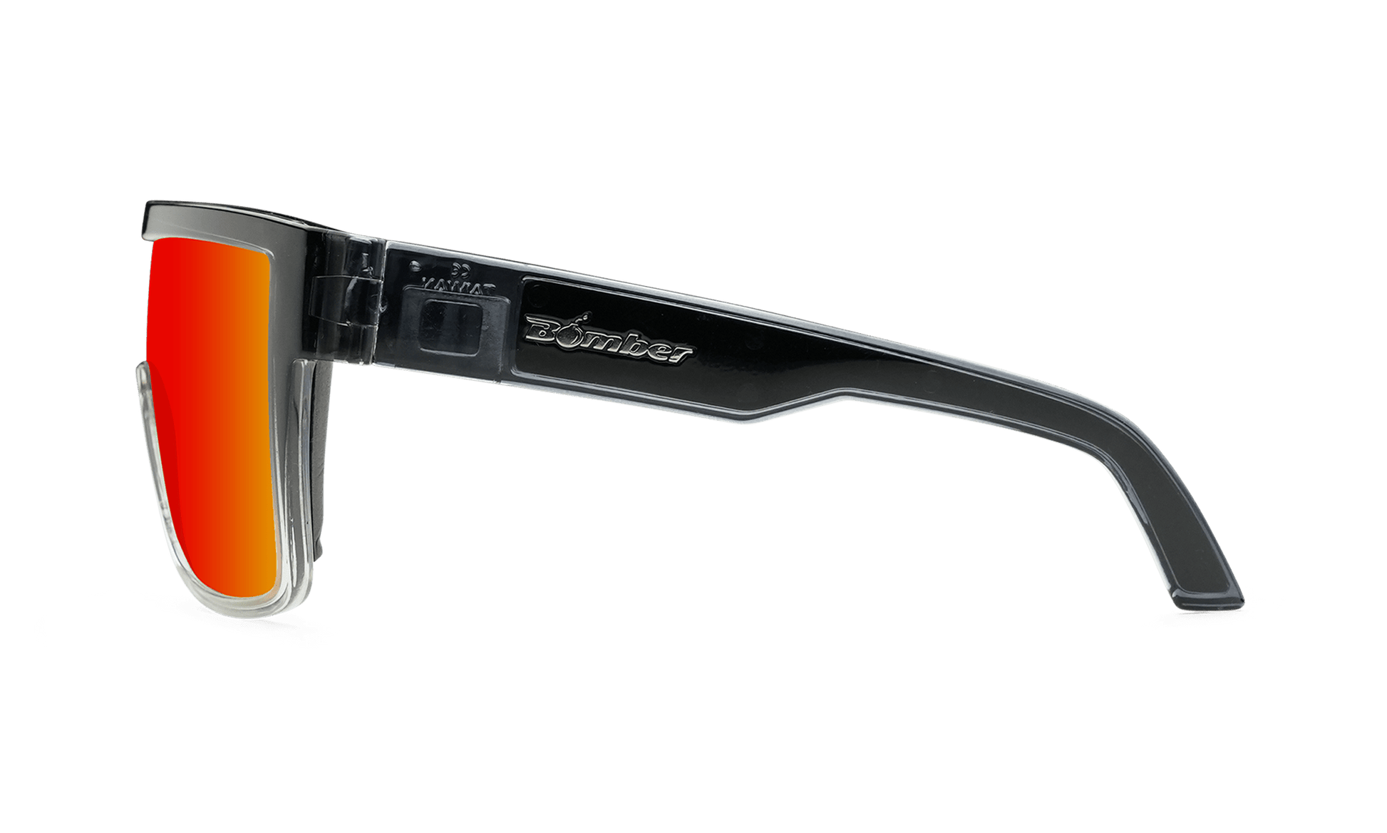 BUZZ Bomb Safety - Fire Red Mirror Crystal - Safety Glasses - Bomber Eyewear - BZ104RM