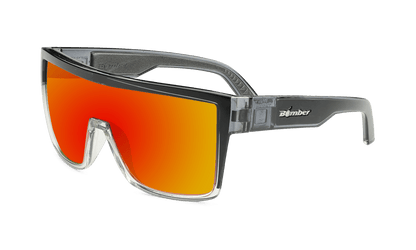 BUZZ Bomb Safety - Fire Red Mirror Crystal - Safety Glasses - Bomber Eyewear - BZ104RM