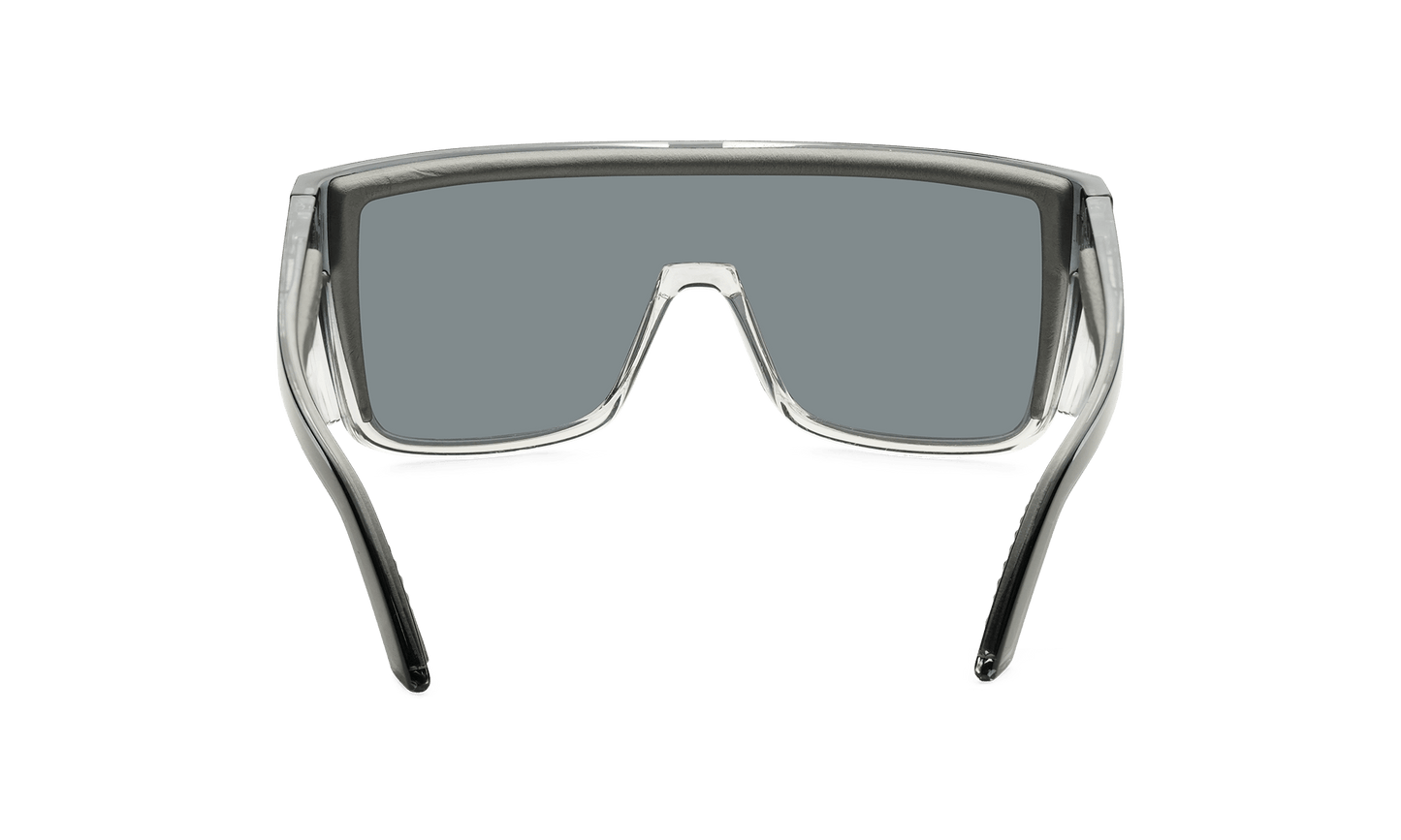 BUZZ Bomb Safety - Fire Red Mirror Crystal - Safety Glasses - Bomber Eyewear - BZ104RM