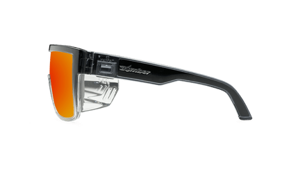BUZZ Bomb Safety - Fire Red Mirror Crystal - Safety Glasses - Bomber Eyewear - BZ104RM
