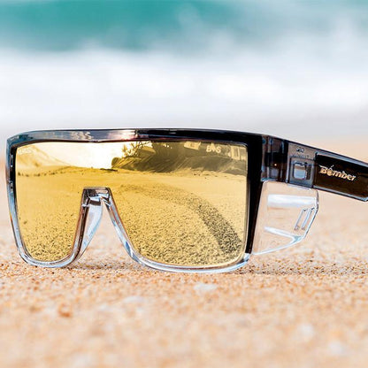 BUZZ Bomb Safety - Gold - Safety Glasses - Bomber Eyewear - BZ104GLD