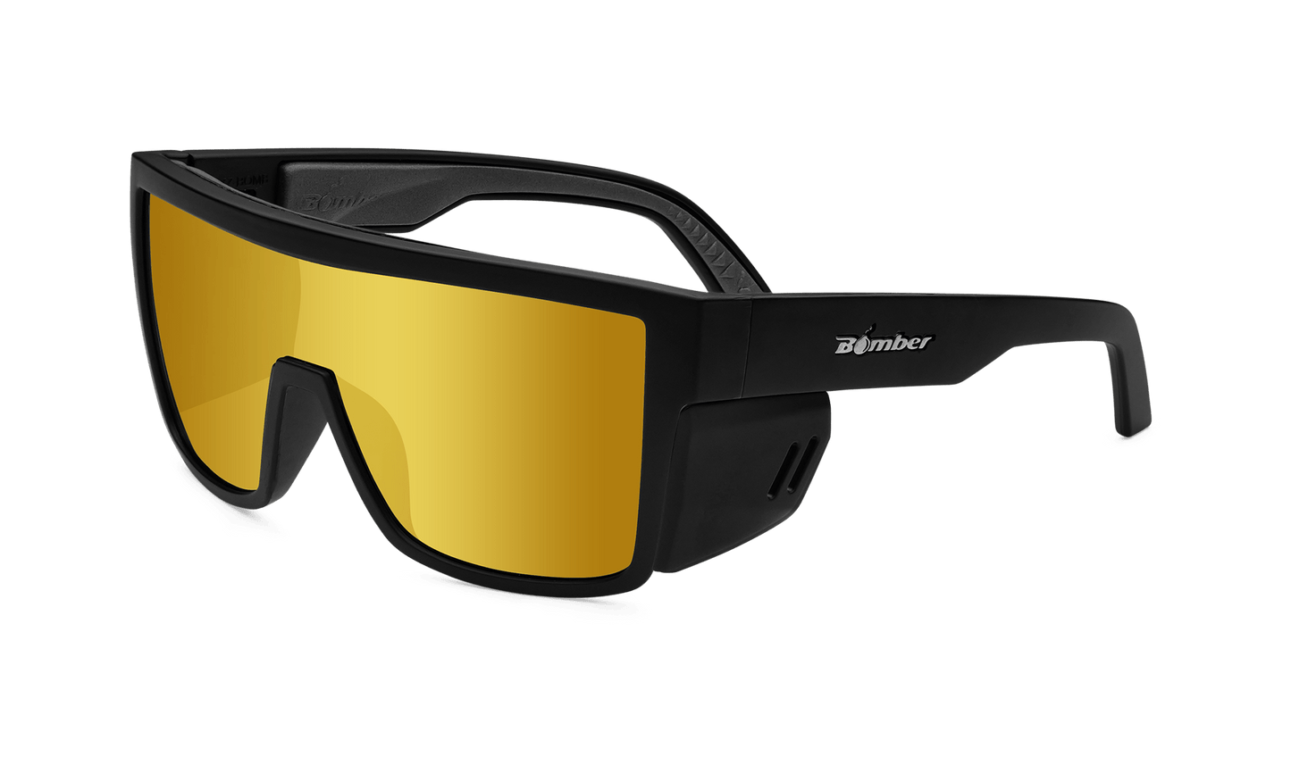 BUZZ Bomb Safety - Gold Mirror - Safety Glasses - Bomber Eyewear - BZ103GLD