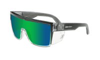 BUZZ Bomb Safety - Green Mirror Crystal - Safety Glasses - Bomber Eyewear - BZ104GM