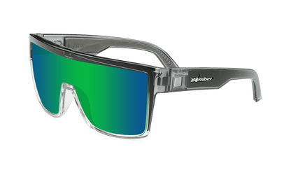 BUZZ Bomb Safety - Green Mirror Crystal - Safety Glasses - Bomber Eyewear - BZ104GM