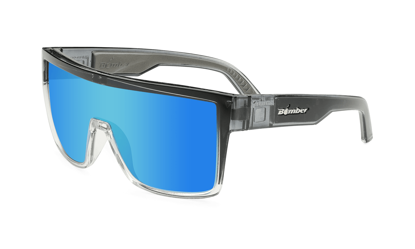 BUZZ Bomb Safety - Ice Blue Mirror Crystal - Safety Glasses - Bomber Eyewear - BZ104ICE