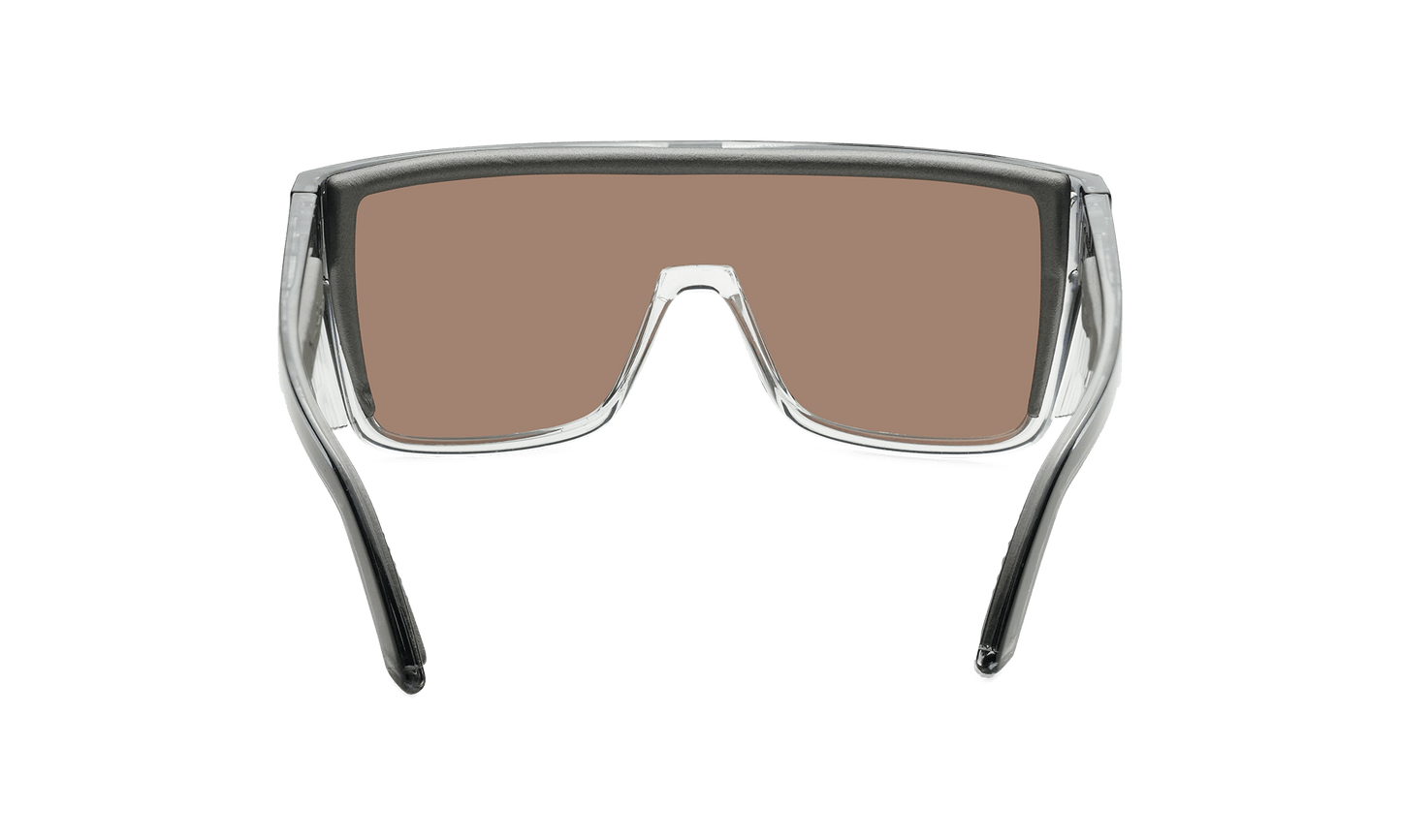 BUZZ Bomb Safety - Ice Blue Mirror Crystal - Safety Glasses - Bomber Eyewear - BZ104ICE