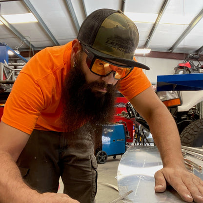 BUZZ Bomb Safety - Photochromic Fire Red Orange Mirror - Safety Glasses - Bomber Eyewear - BZ201OR