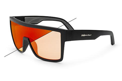 BUZZ Bomb Safety - Photochromic Fire Red Orange Mirror - Safety Glasses - Bomber Eyewear - BZ201OR