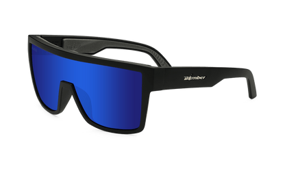 BUZZ Bomb Safety - Polarized Blue Mirror - Safety Glasses - Bomber Eyewear - BZ111BM