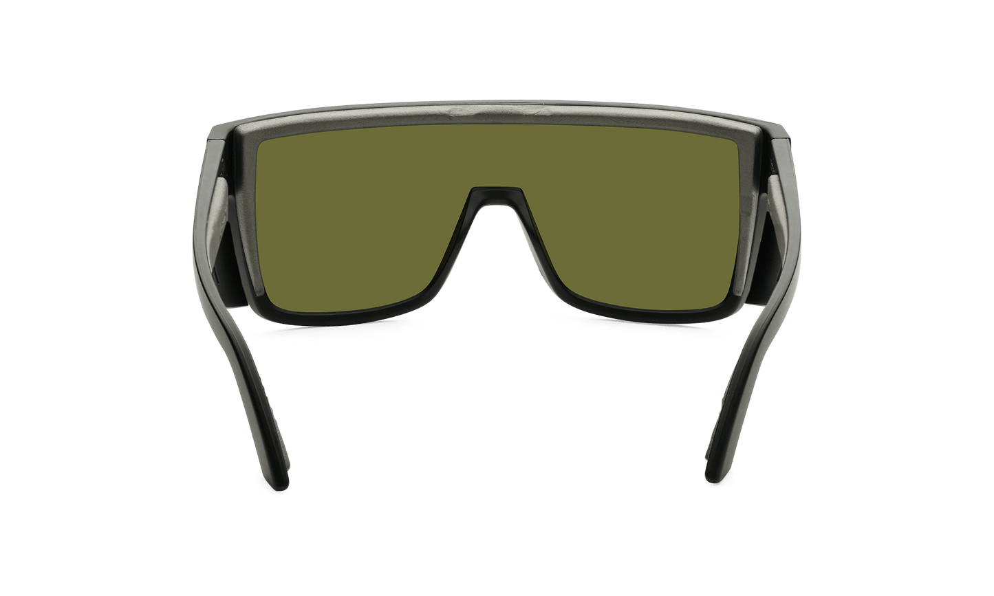 BUZZ Bomb Safety - Polarized Blue Mirror - Safety Glasses - Bomber Eyewear - BZ111BM