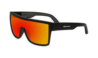 BUZZ Bomb Safety - Polarized Fire Red Mirror - Safety Glasses - Bomber Eyewear - BZ111RM