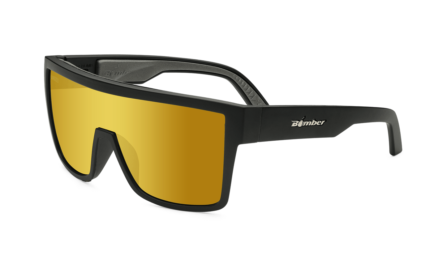 BUZZ Bomb Safety - Polarized Gold Mirror - Safety Glasses - Bomber Eyewear - BZ111GLD