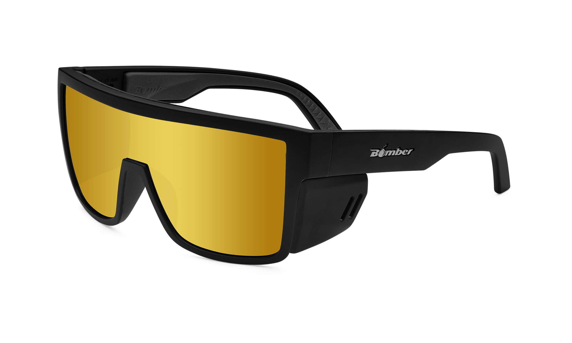 BUZZ Bomb Safety - Polarized Gold Mirror - Safety Glasses - Bomber Eyewear - BZ111GLD