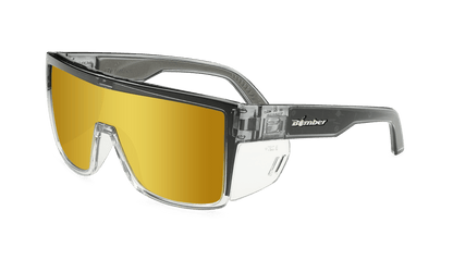 BUZZ Bomb Safety - Polarized Gold Mirror Crystal - Safety Glasses - Bomber Eyewear - BZ114GLD